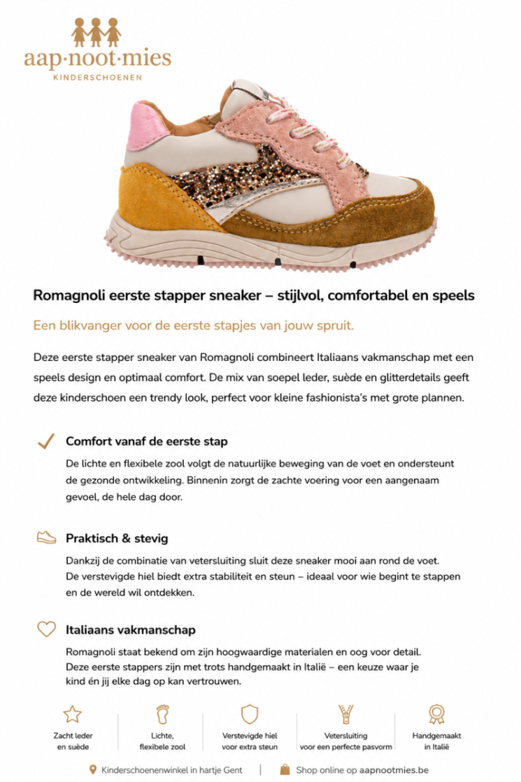 sneaker voor eerste stappers 227 grez kaki