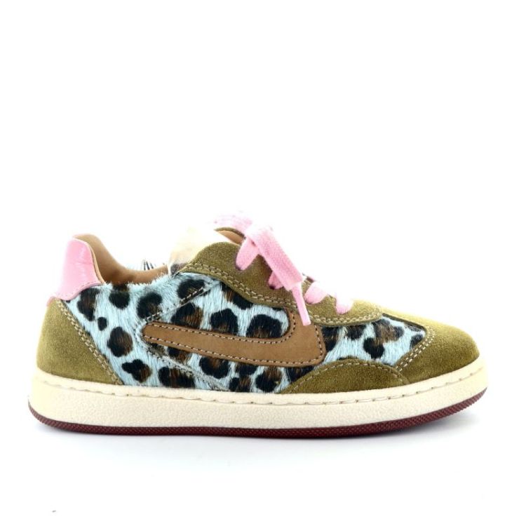 Romagnoli sneaker leo print caval celeste
