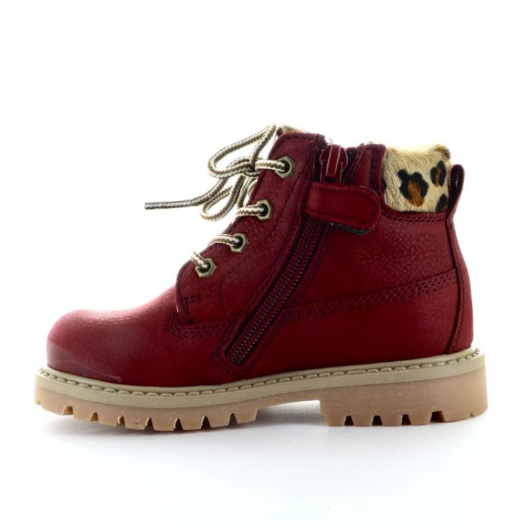 Bottines met rits en veter vino