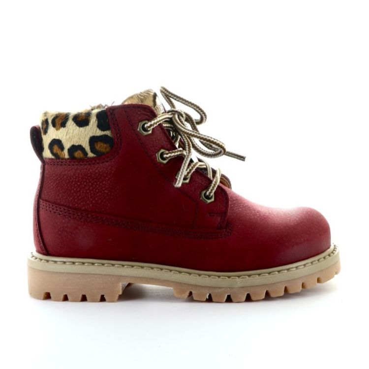 Bottines met rits en veter vino