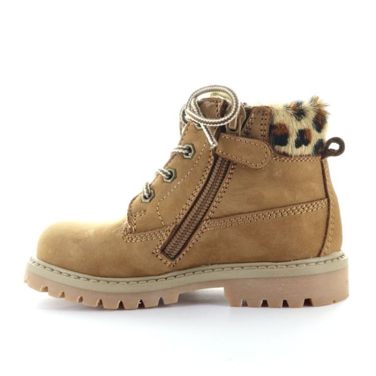 Bottines met rits en veter cuoio