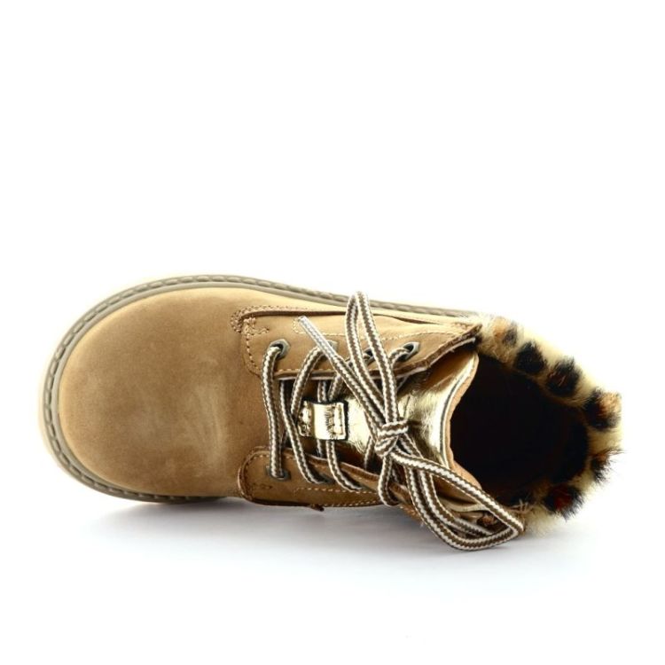 Bottines met rits en veter cuoio