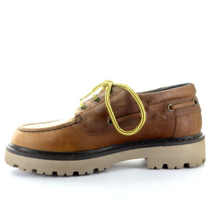 stevige stoere veterschoen tobacco