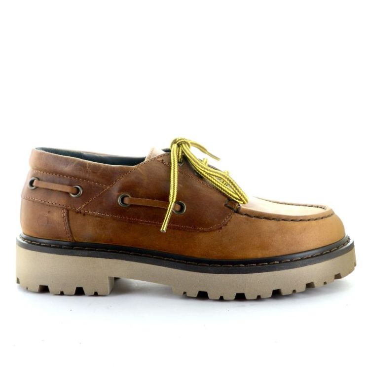 stevige stoere veterschoen tobacco
