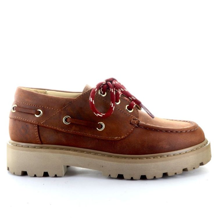 stevige stoere veterschoen dark brown