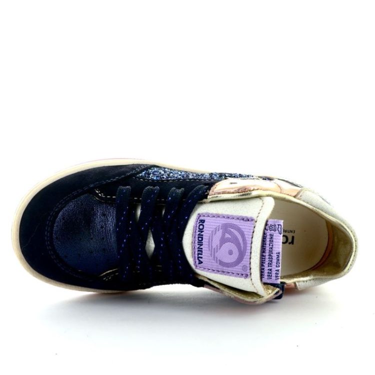 glitter sneaker rits veter blu