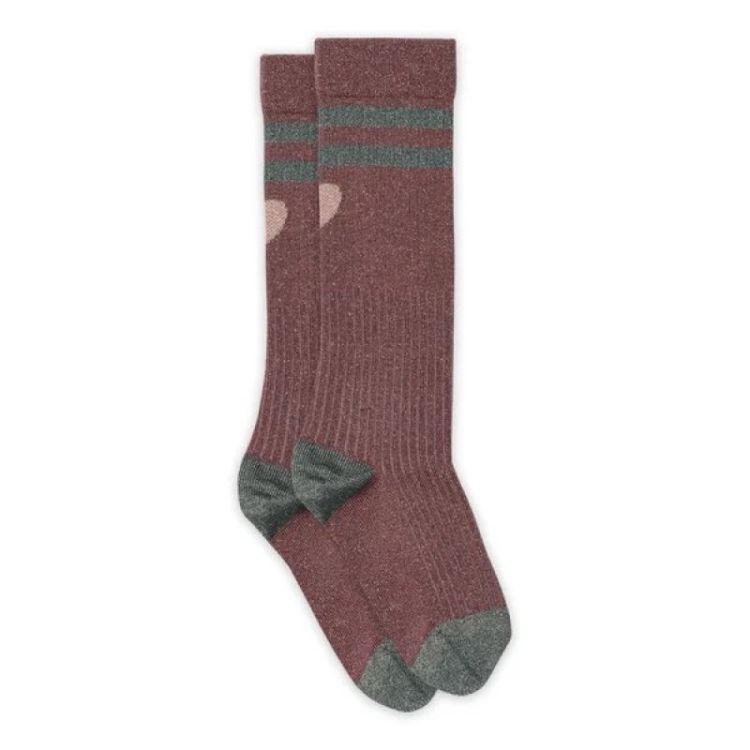 Elga glitter knee socks  248 rose taupe